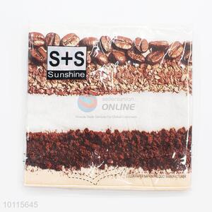 Cute cheap fashion coffee bean style napkin