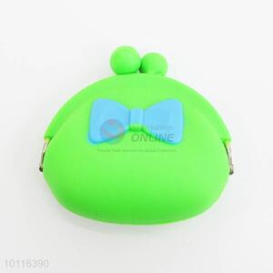 Green Bowkont Silicone Coin Purse,Coin Holder,Coin Pouch