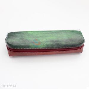 Reasonable price dark green zipper pen bag/pencil bag