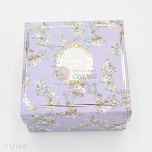 High Quality Square Shaped Gift Box with Flowers Pattern