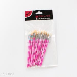 High Quality 12 pcs Professional Pink Makeup Eyeshadow Brushes Tools