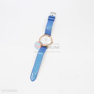 Nice blue pu fashion lady watch