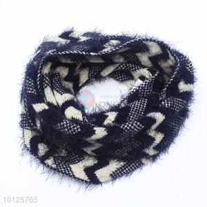 Women Men Black&White Knitted Scarf for Winter