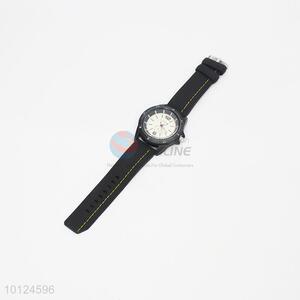 Fashion black silicone belt men wrist watch