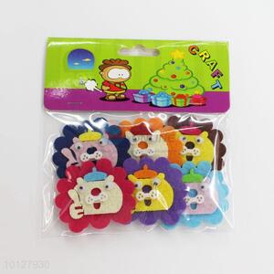 China wholesale lion shape non-woven fabrics crafts fridge magnet