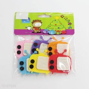 Cute colorful television shape non-woven fabrics crafts fridge magnet