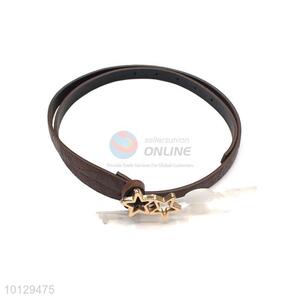 Fashion PU Leather Female Belt With Star