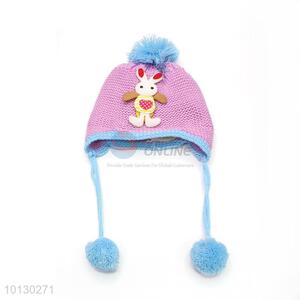 Rabbit Pattern Ear Protection Beanie For Children