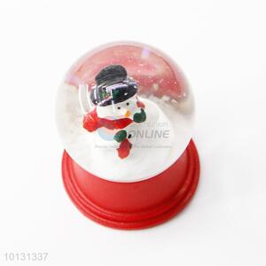 Hot selling snowman red base resin crystal ball