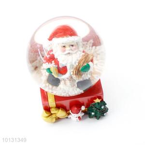 Beautiful design Father Christmas gift box base resin crystal ball