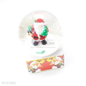 Exquisite gift Father Christmas gift box base resin crystal ball