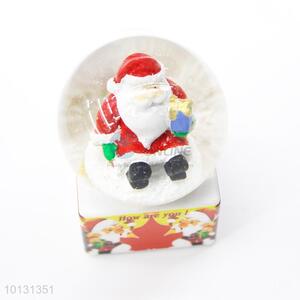 Children popular Father Christmas gift box base resin crystal ball