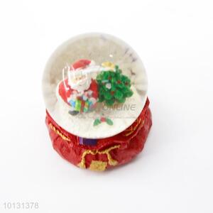 Reasonable price Father Christmas gift bag base resin crystal ball