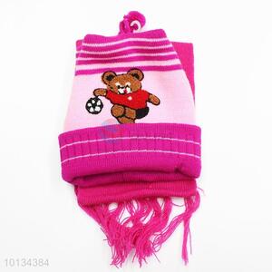 Factory price bear cotton kids winter warm hats