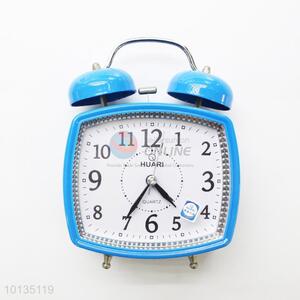 Serviceable Square Blue Alarm Clock