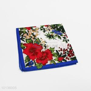 Competitive Price Flower Printed Handkerchief for Women