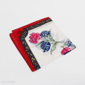 Good Quality Nice Flower Printed Handkerchief for Women