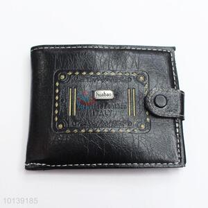 High Quality Black Business Men Multipockets Short Wallet