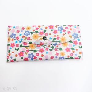 Lovely Flower Pattern Women Leather Wallet Long Purse