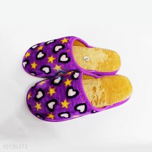 Nice Design Purple Household Warm Slipper