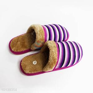 Fashionable Striated Household Warm Slipper