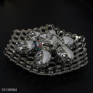 Home decoration silver fruit dishes&fruit ceramic craft set