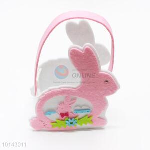 Cute pink rabbit non-woven bag/non-woven crafts