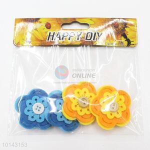 Flower shaped adhesive craft set/DIY non-woven decorative craft