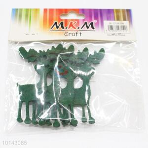 Green deer adhesive craft set/DIY non-woven decorative craft