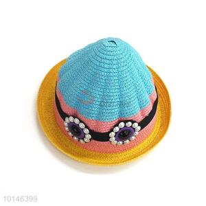 Cartoon Design Child Steeple Top Straw Cap For Children