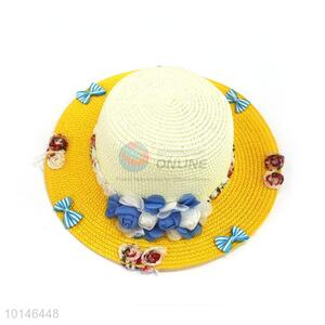 Paper Straw Billycock/Sun Hat With Cute Decoration