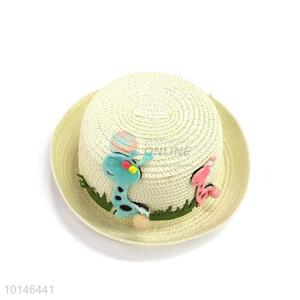 Cartoon Fawn Bowler Hat/Round Straw Cap