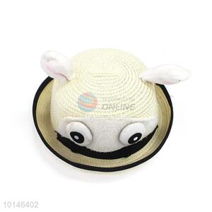 Cute Kids Rabbit Shape Straw Billycock/Sun Hat