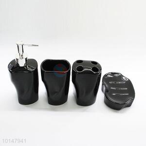 4 Pcs/ Set Modern Shaped Black Color Bathroom Set Ceramic Bathroom Dental Supplies