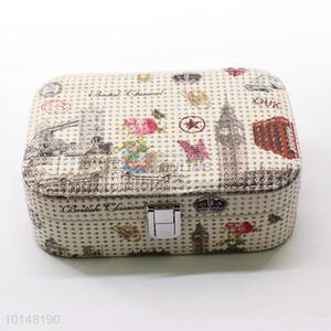 Fashion Printed PU Leather Jewelry Storage Box