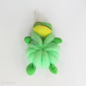 Cute green frog net bath sponge/scrubbie