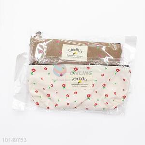 Delicate villatic style flower printed pencil bags