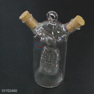 Kitchen Condiment Bottles/Inner Bottle House Shaped Glass Seasoning Bottle Set