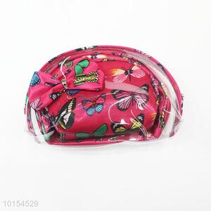 2017 bowknot printing pu cosmetic bag