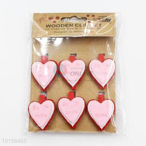 New Design Photo Peg Heart Shape DIY Clip Note Pegs