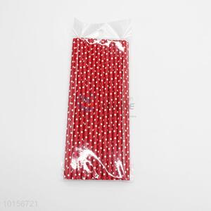 Eco Friendly Polka Dots Paper Straw Party Straws