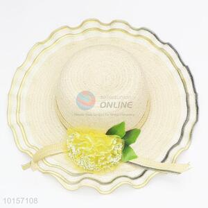 Custom flower summer sun hat/paper straw hat/beach hat