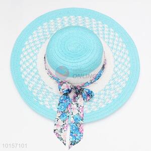 Summer blue sun hat/paper straw hat/beach hat