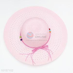 Good quality pink summer sun hat/paper straw hat/beach hat