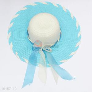 Blue summer sun hat/paper straw hat/beach hat