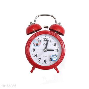 Hot Sale Red Twin Bell Metal Desk Alarm Clock