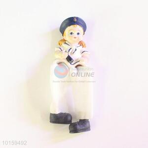 Beautiful Navy Resin Girl Doll/Resin Crafts for Home Decoration