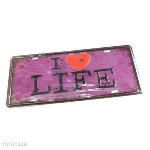 Wholesale Purple Iron Decorative Painting Wall Sign