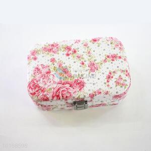 Pink Flower Printed Jewlery Box/Case