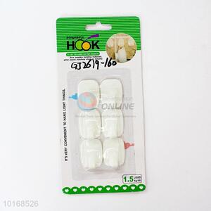 Simple White Wall Hanger Plastic Adhesive Wall Hooks